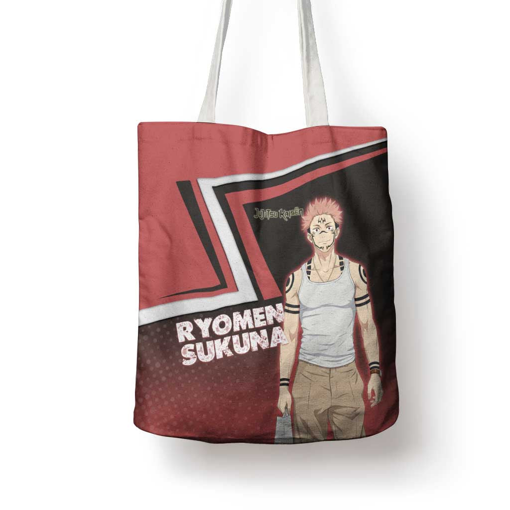 Ryomen Sukuna Tote Bag Grunge Anime Poster Style
