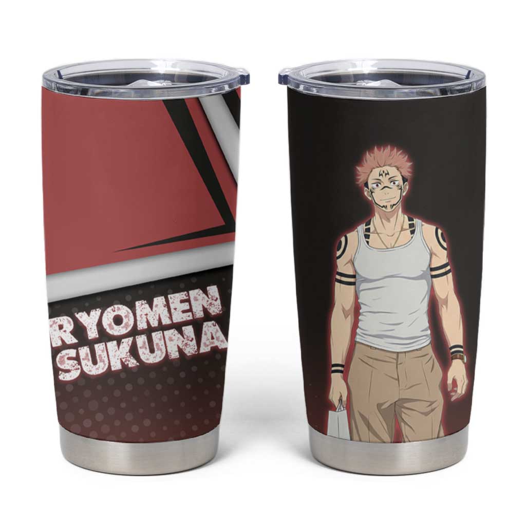 Ryomen Sukuna Tumbler Cup Grunge Anime Poster Style