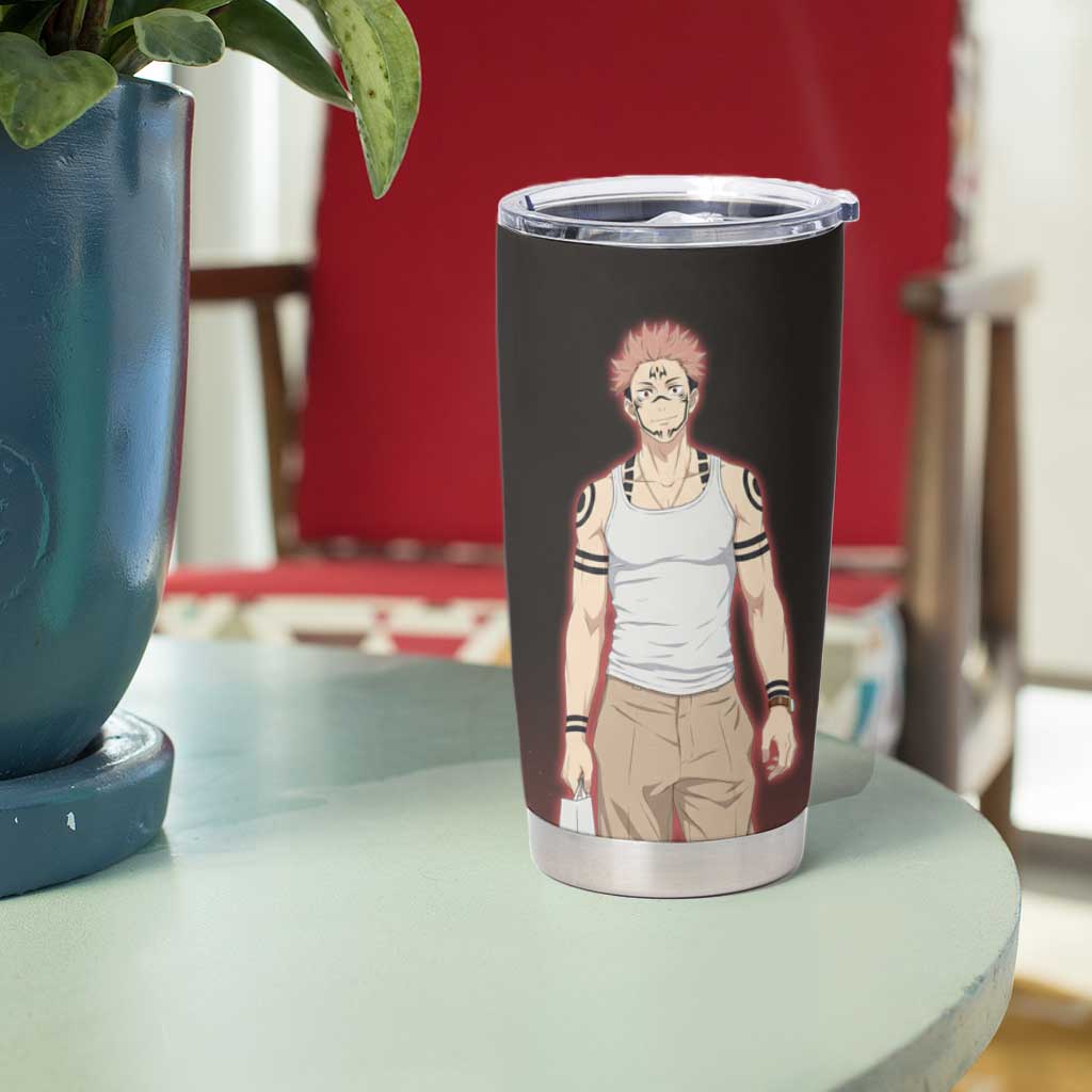 Ryomen Sukuna Tumbler Cup Grunge Anime Poster Style