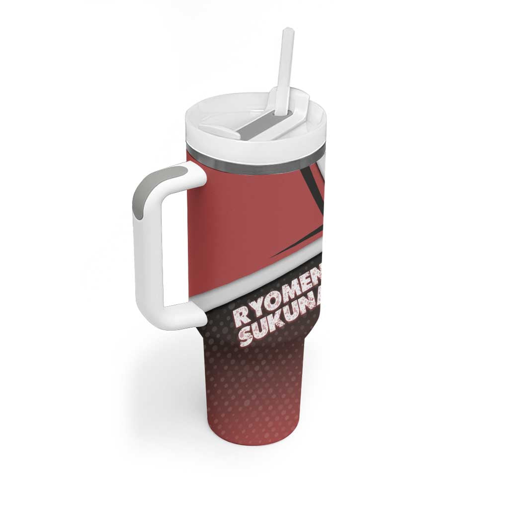 Ryomen Sukuna Tumbler With Handle Grunge Anime Poster Style