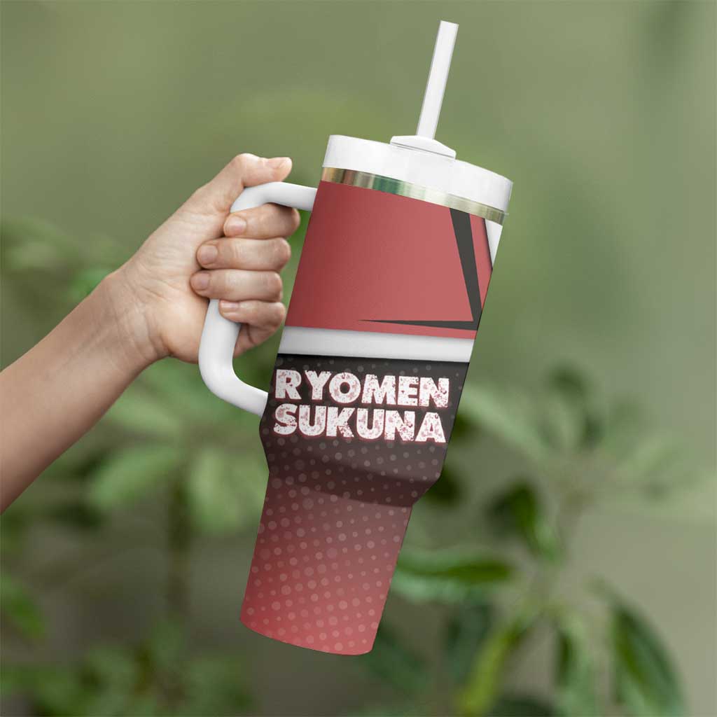 Ryomen Sukuna Tumbler With Handle Grunge Anime Poster Style