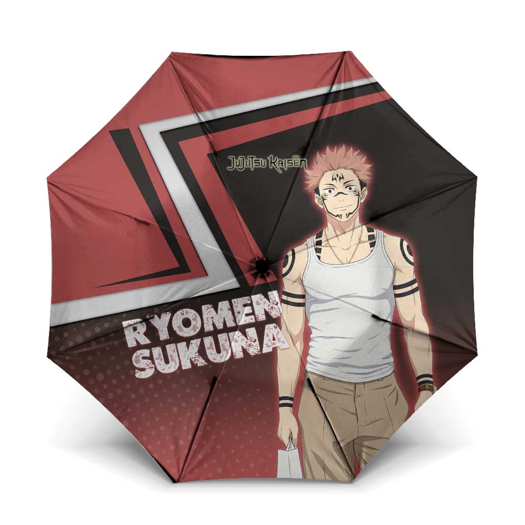 Ryomen Sukuna Umbrella Grunge Anime Poster Style