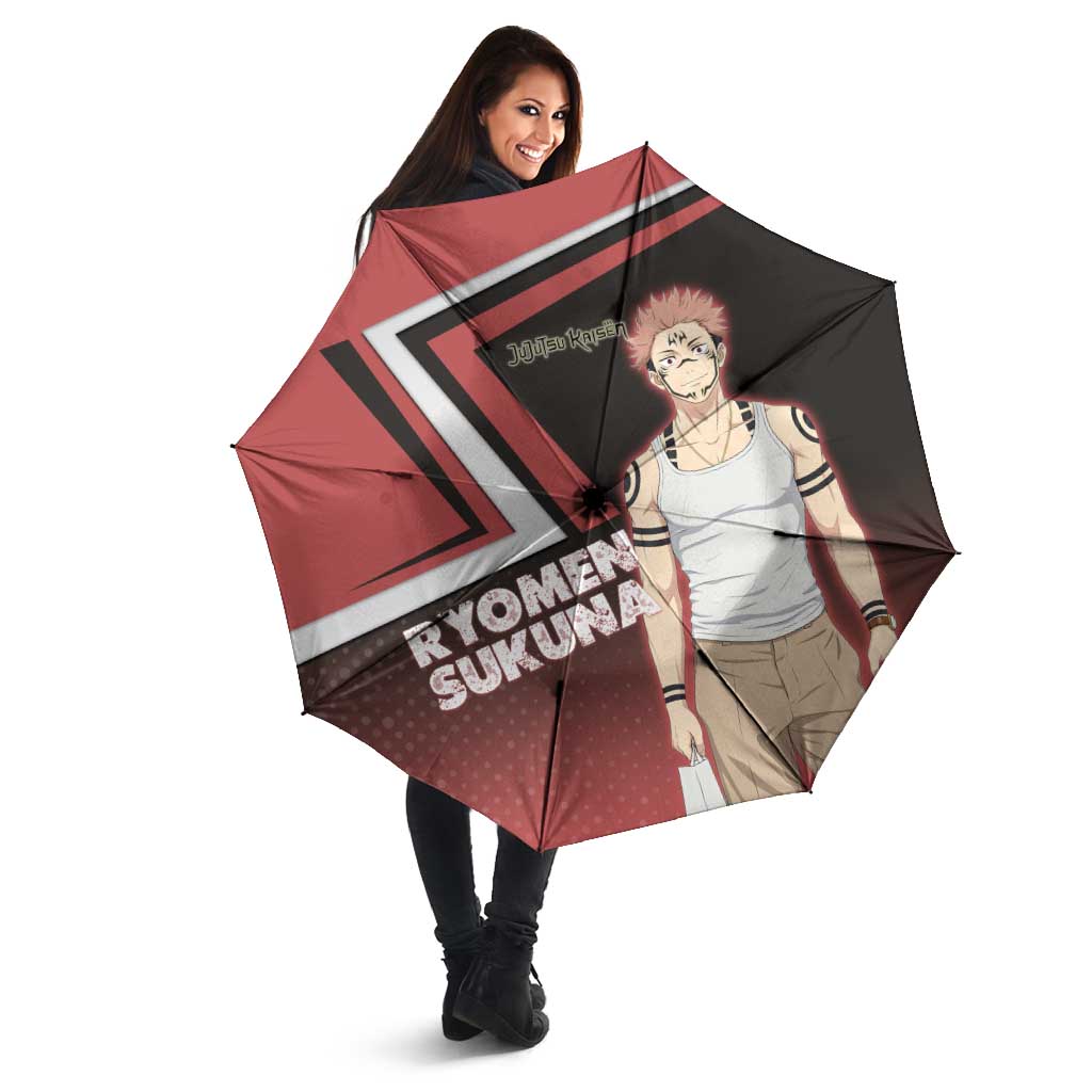 Ryomen Sukuna Umbrella Grunge Anime Poster Style