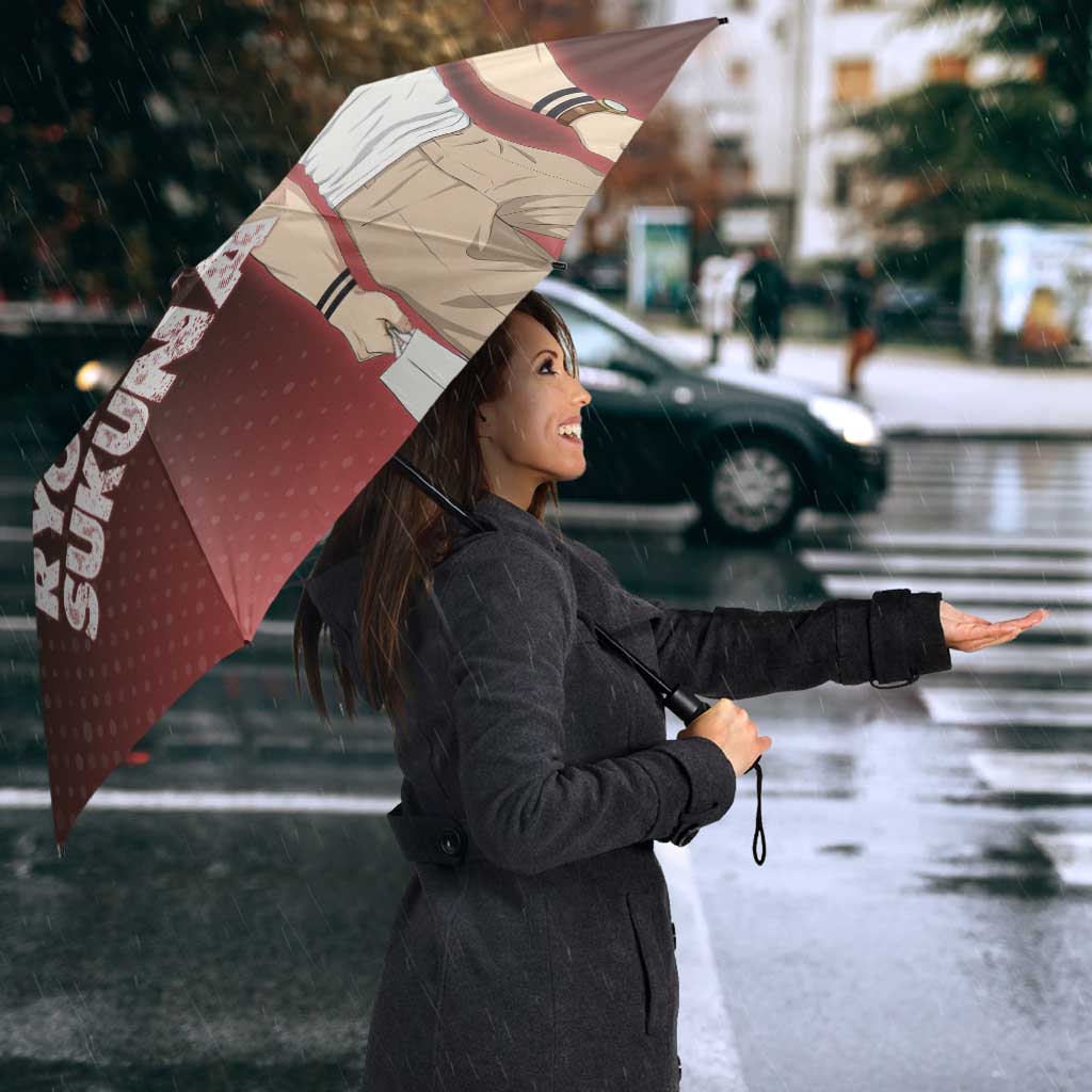 Ryomen Sukuna Umbrella Grunge Anime Poster Style