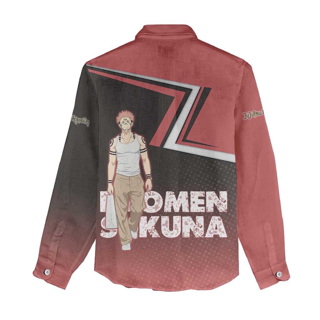 Ryomen Sukuna Women Casual Shirt Grunge Anime Poster Style