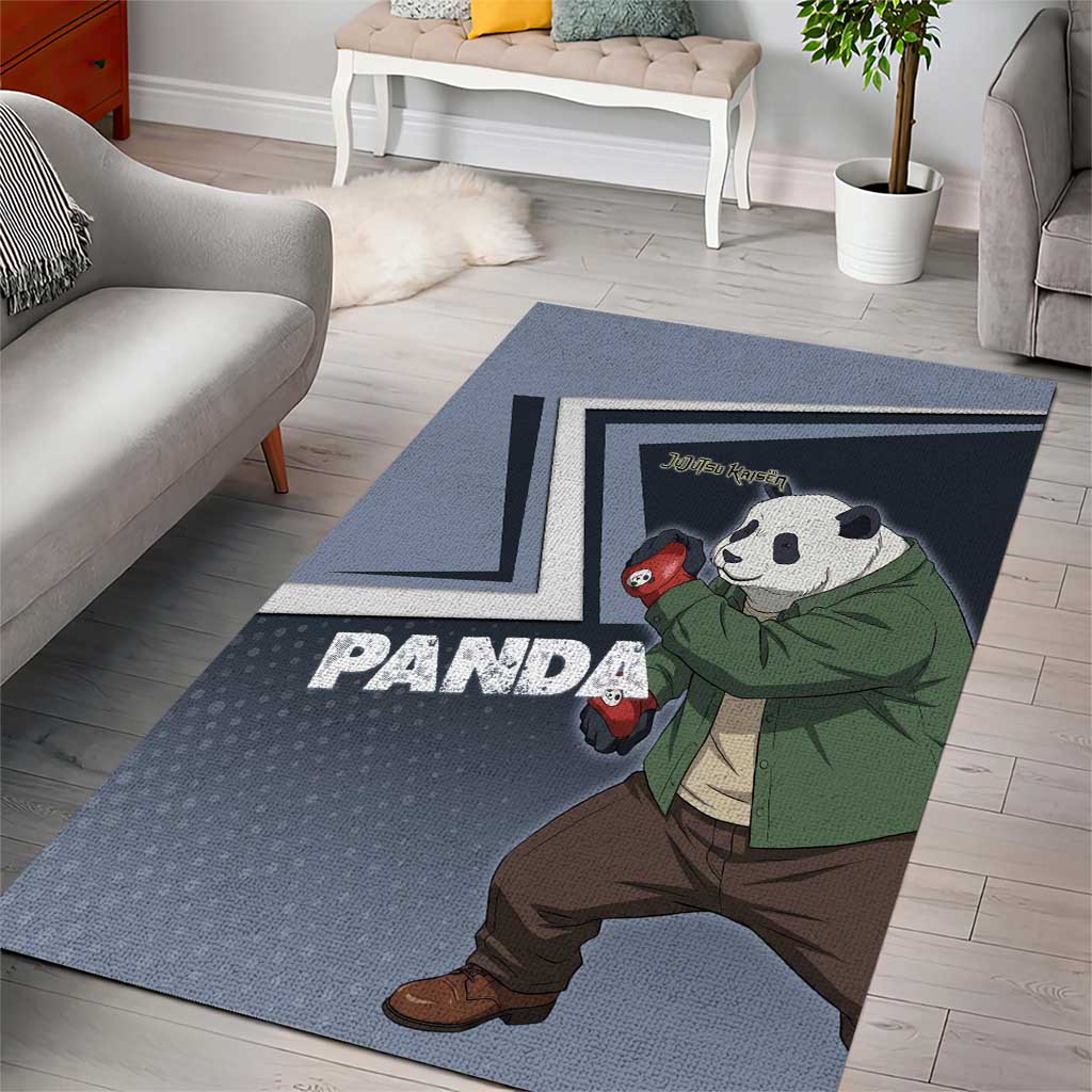 Panda Area Rug Urban Anime Combat Style