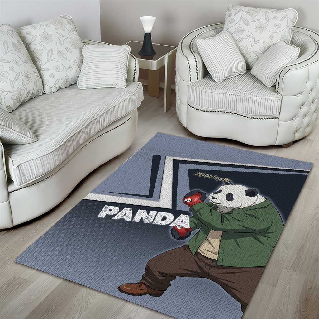 Panda Area Rug Urban Anime Combat Style