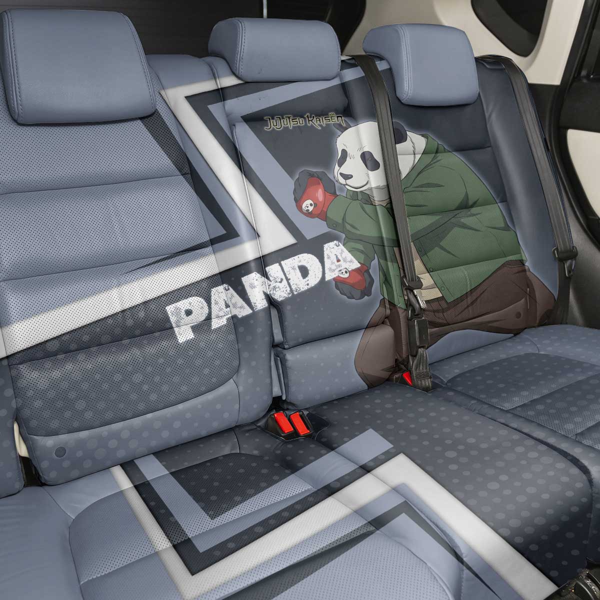 Panda Back Car Seat Cover Urban Anime Combat Style