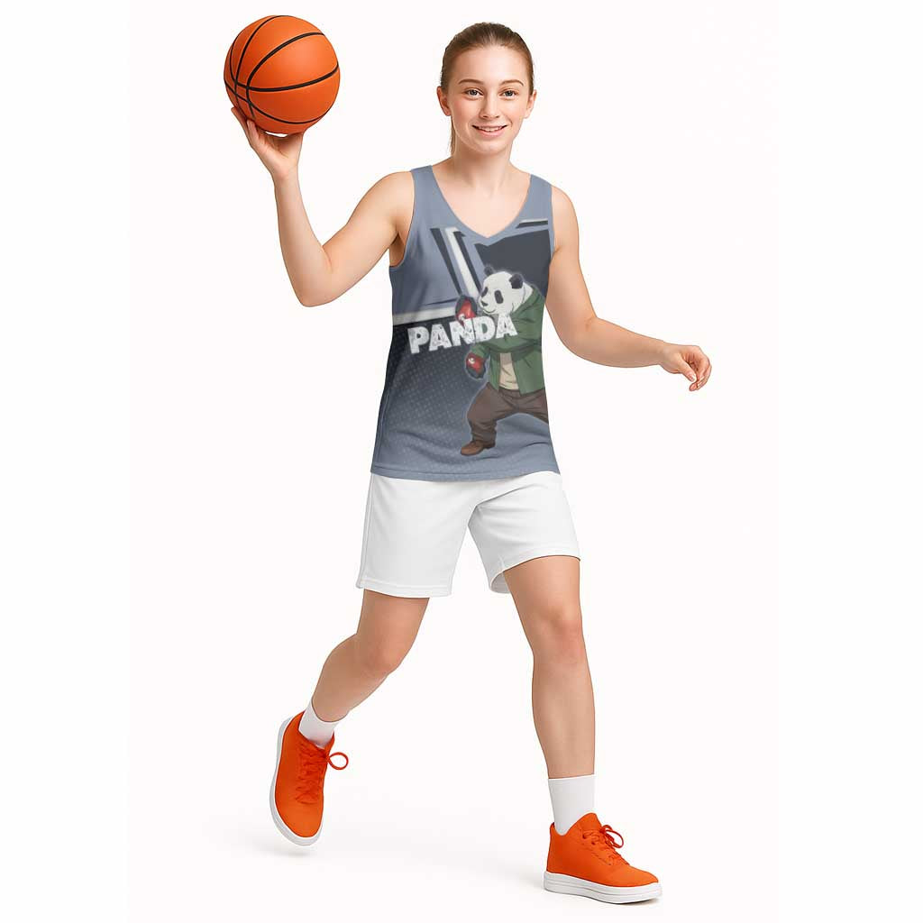 Panda Basketball Jersey Urban Anime Combat Style