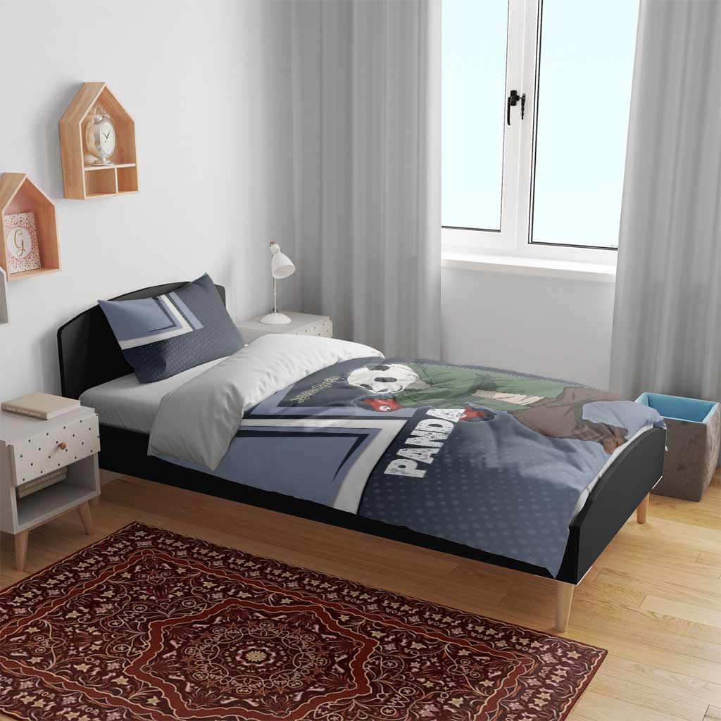 Panda Bedding Set Urban Anime Combat Style