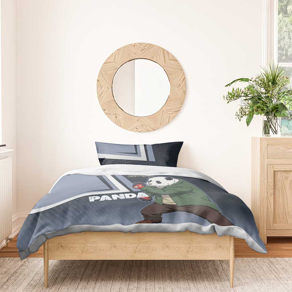 Panda Bedding Set Urban Anime Combat Style