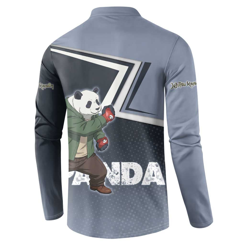 Panda Button Sweatshirt Urban Anime Combat Style