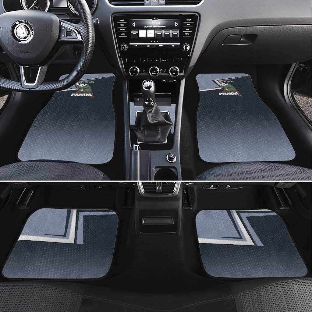 Panda Car Mats Urban Anime Combat Style