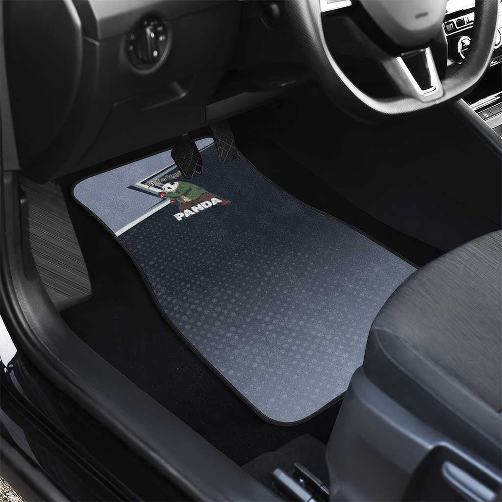 Panda Car Mats Urban Anime Combat Style