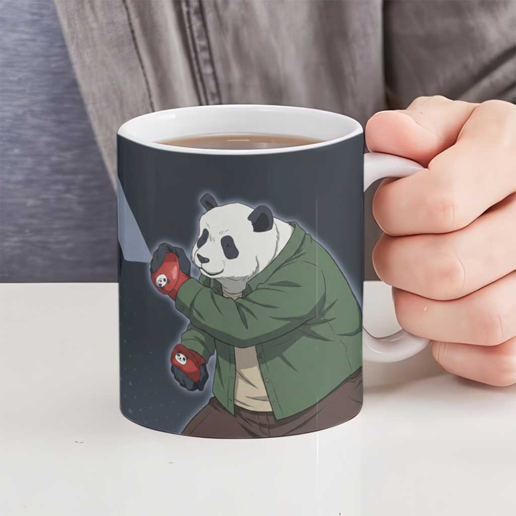 Panda Ceramic Mug Urban Anime Combat Style