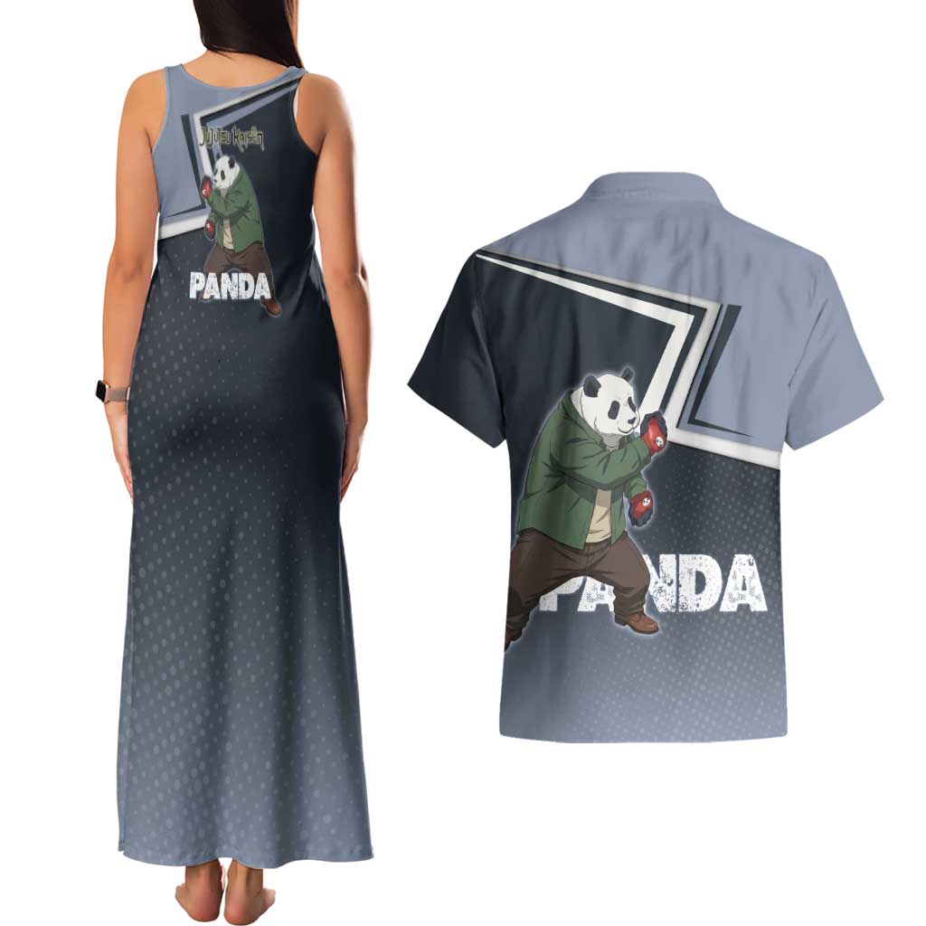 Panda Couples Matching Tank Maxi Dress and Hawaiian Shirt Urban Anime Combat Style