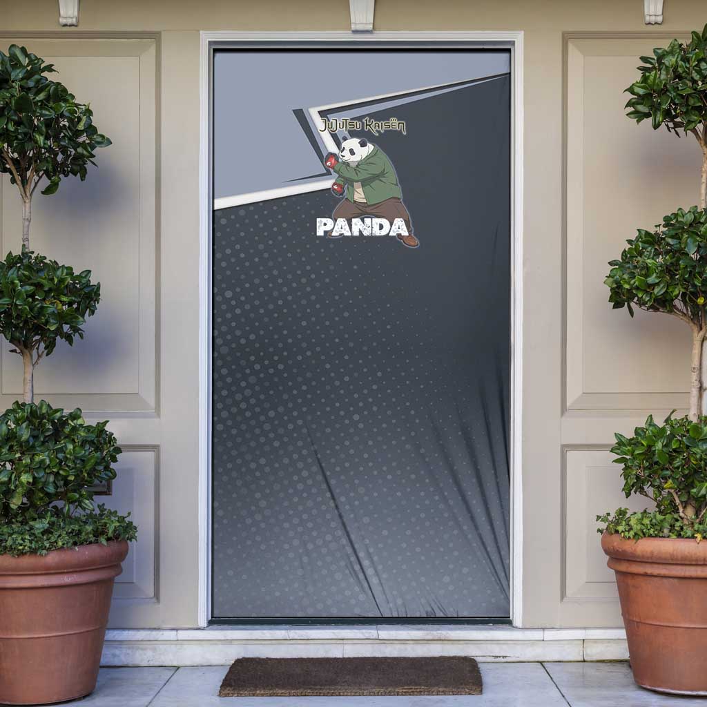 Panda Door Cover Urban Anime Combat Style