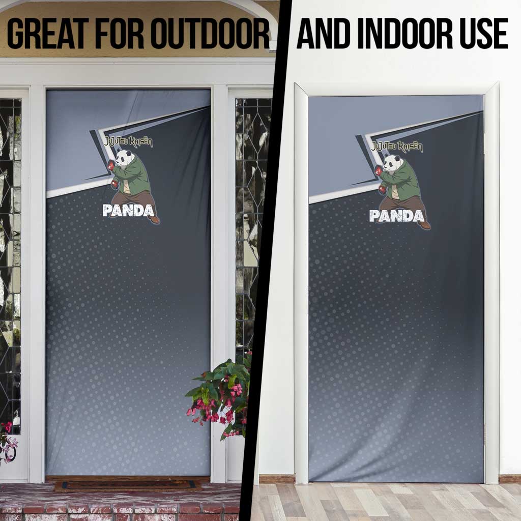 Panda Door Cover Urban Anime Combat Style