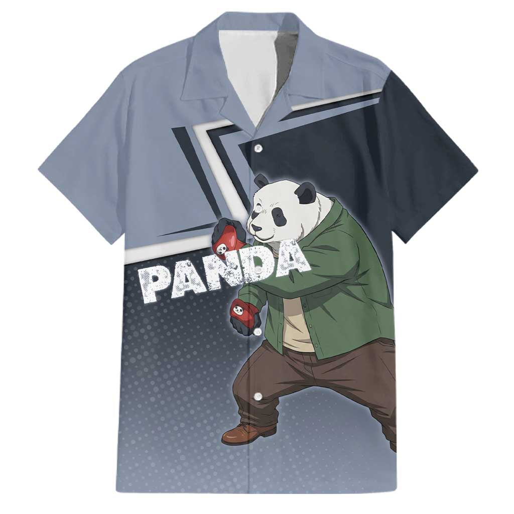 Panda Family Matching Off Shoulder Maxi Dress and Hawaiian Shirt Urban Anime Combat Style