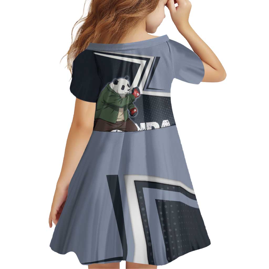 Panda Family Matching Summer Maxi Dress and Hawaiian Shirt Urban Anime Combat Style