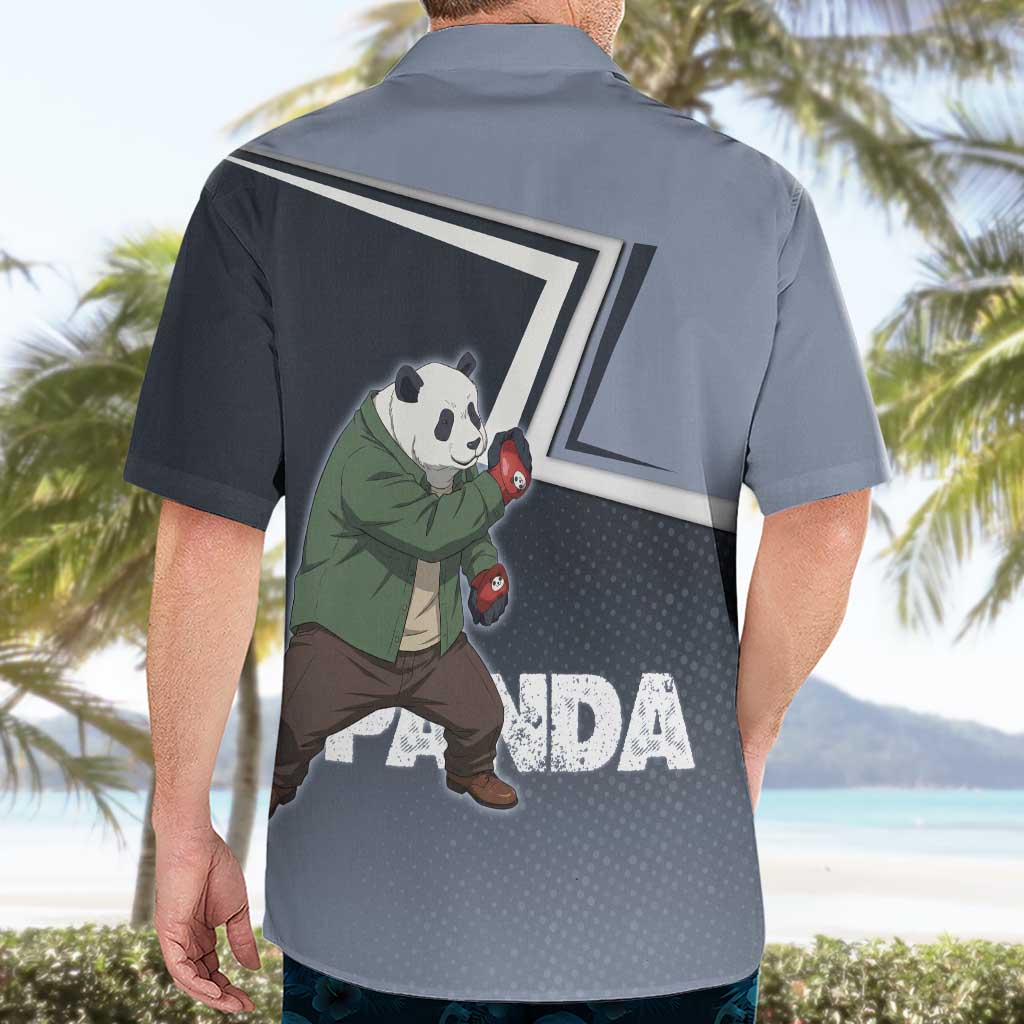 Panda Hawaiian Shirt Urban Anime Combat Style