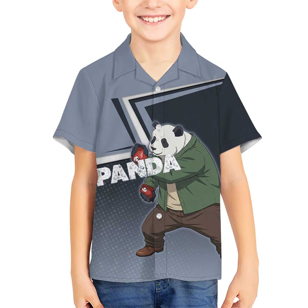 Panda Hawaiian Shirt Urban Anime Combat Style