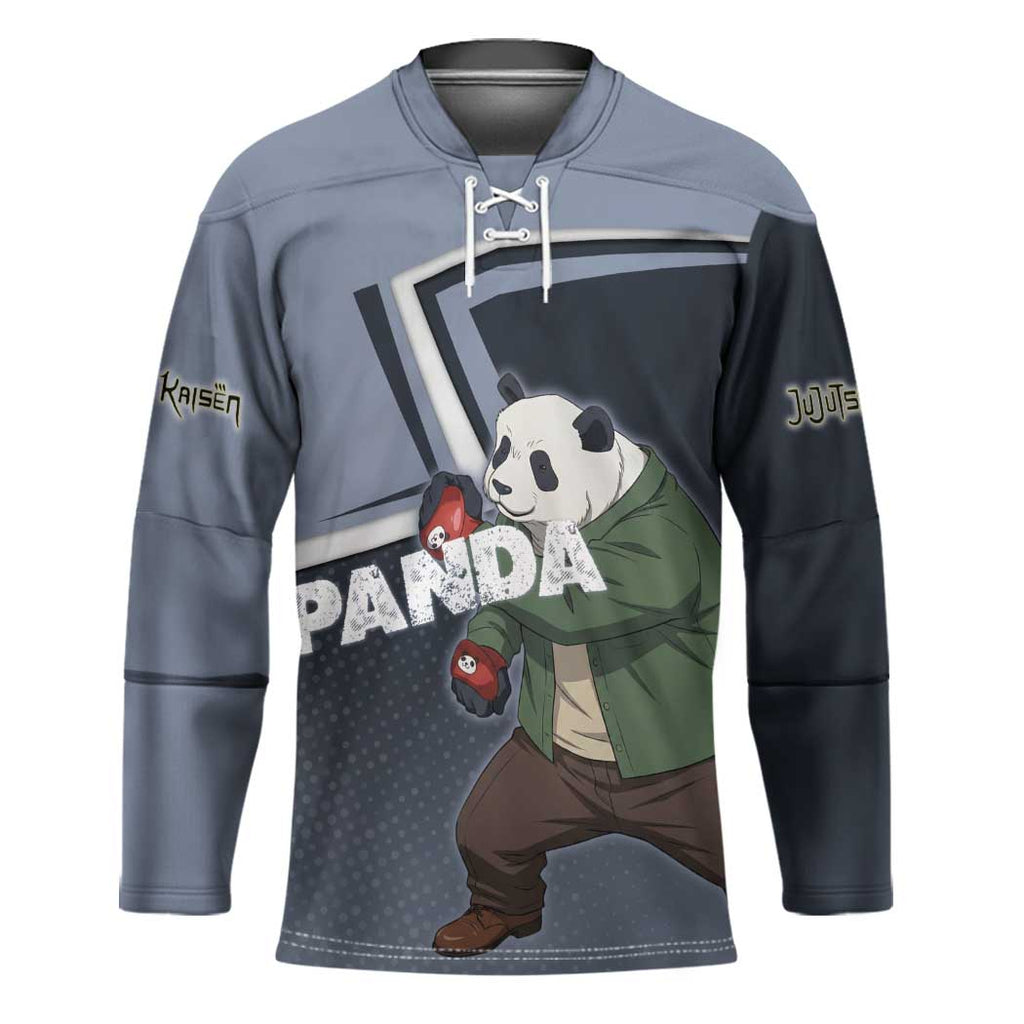 Panda Hockey Jersey Urban Anime Combat Style