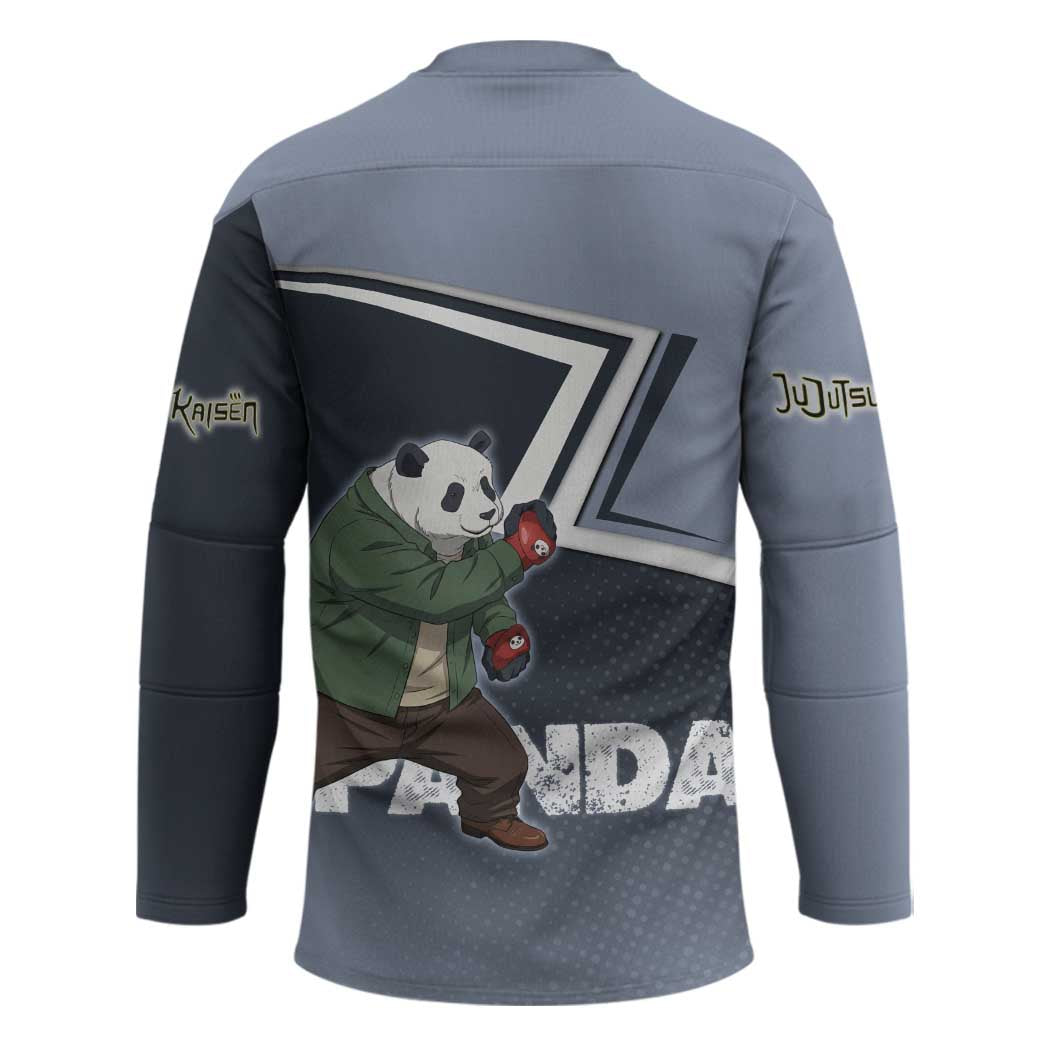 Panda Hockey Jersey Urban Anime Combat Style