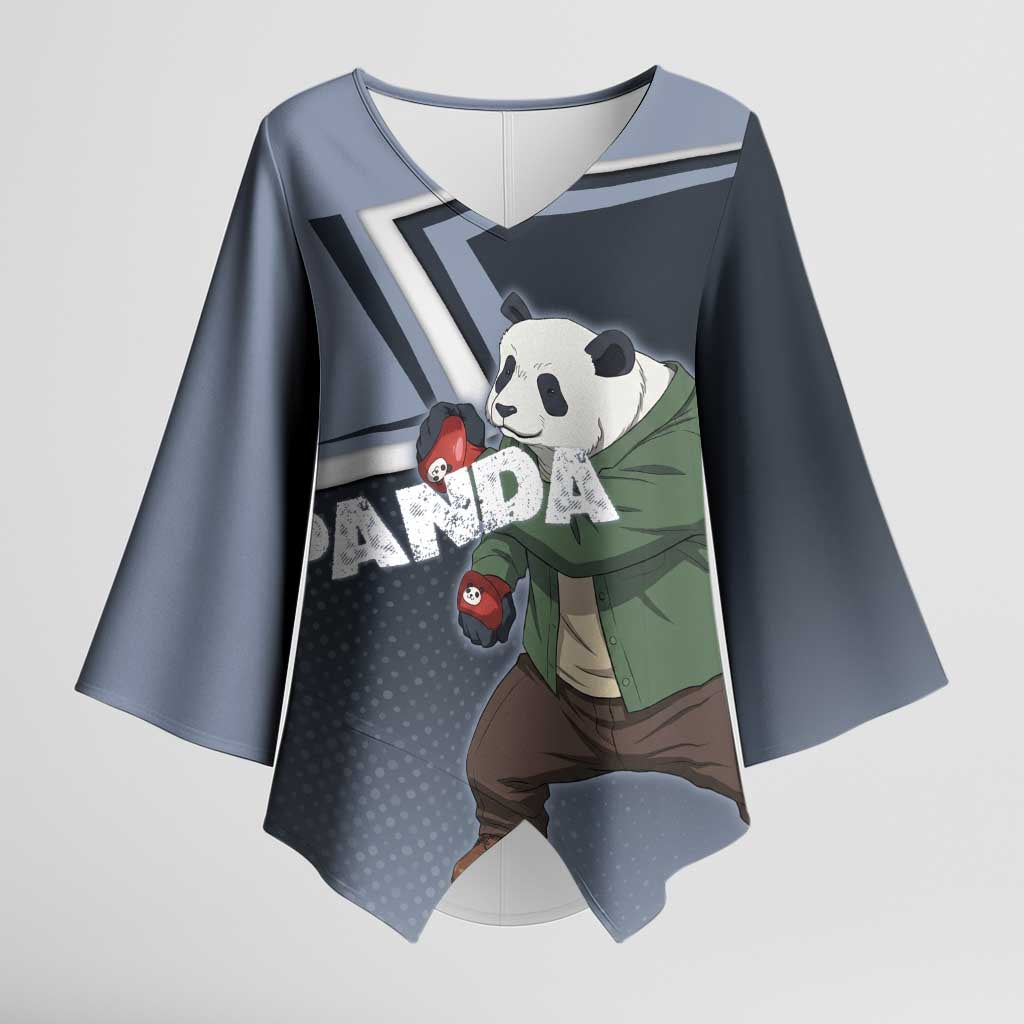Panda Kimono Sleeve Blouse Urban Anime Combat Style