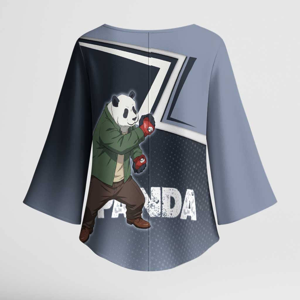 Panda Kimono Sleeve Blouse Urban Anime Combat Style