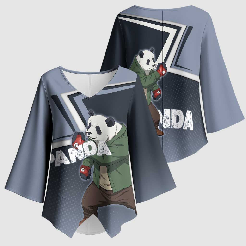 Panda Kimono Sleeve Blouse Urban Anime Combat Style
