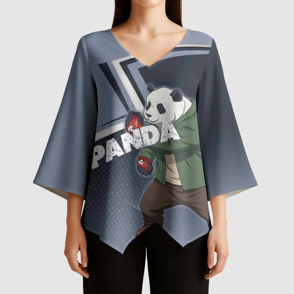 Panda Kimono Sleeve Blouse Urban Anime Combat Style