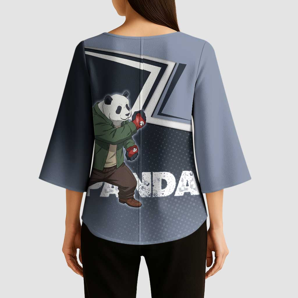 Panda Kimono Sleeve Blouse Urban Anime Combat Style