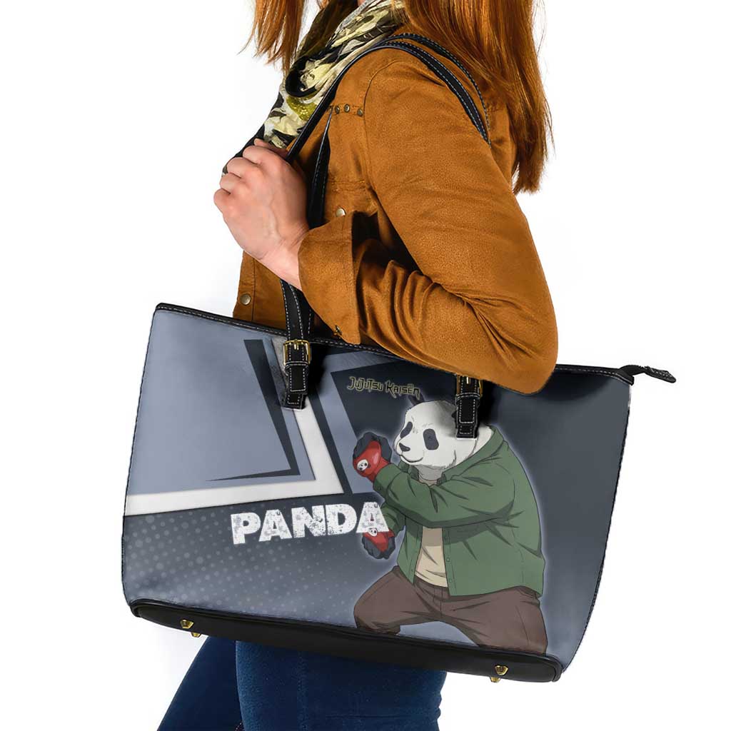 Panda Leather Tote Bag Urban Anime Combat Style