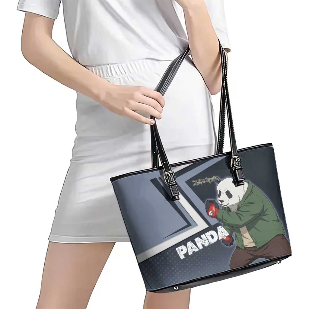 Panda Leather Tote Bag Urban Anime Combat Style