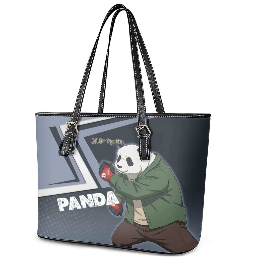 Panda Leather Tote Bag Urban Anime Combat Style