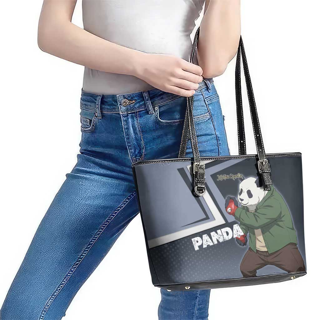 Panda Leather Tote Bag Urban Anime Combat Style