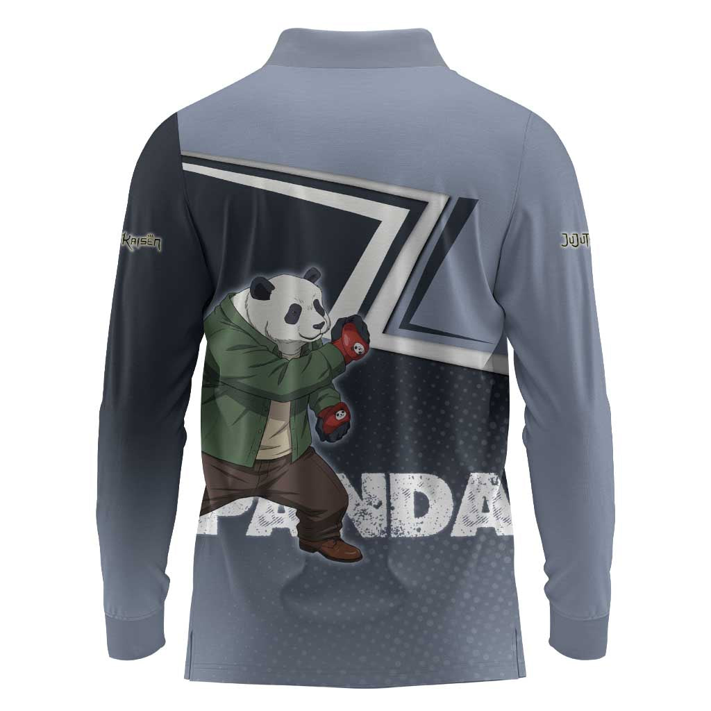 Panda Long Sleeve Polo Shirt Urban Anime Combat Style