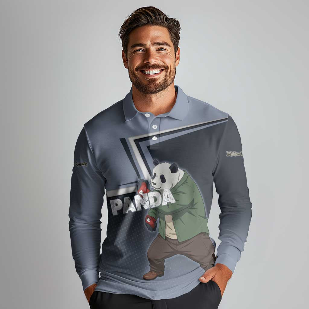 Panda Long Sleeve Polo Shirt Urban Anime Combat Style