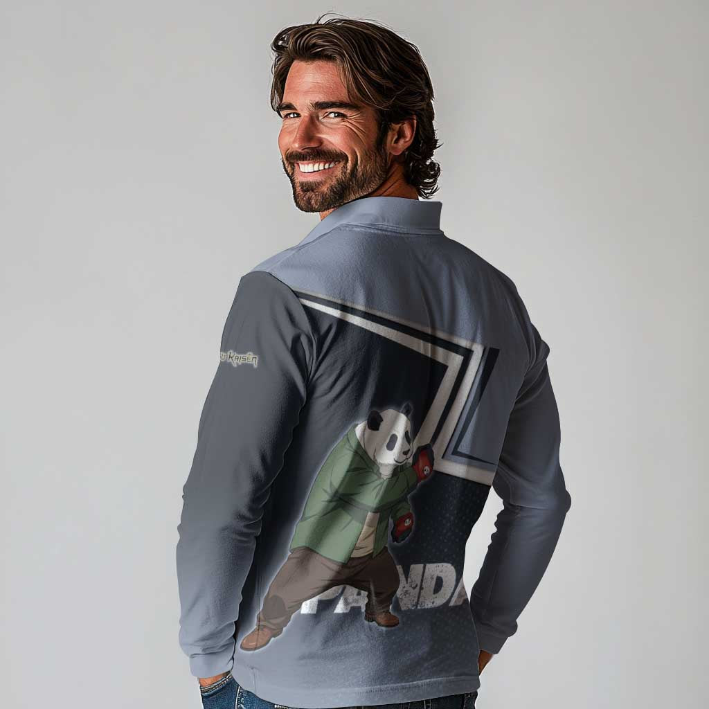 Panda Long Sleeve Polo Shirt Urban Anime Combat Style