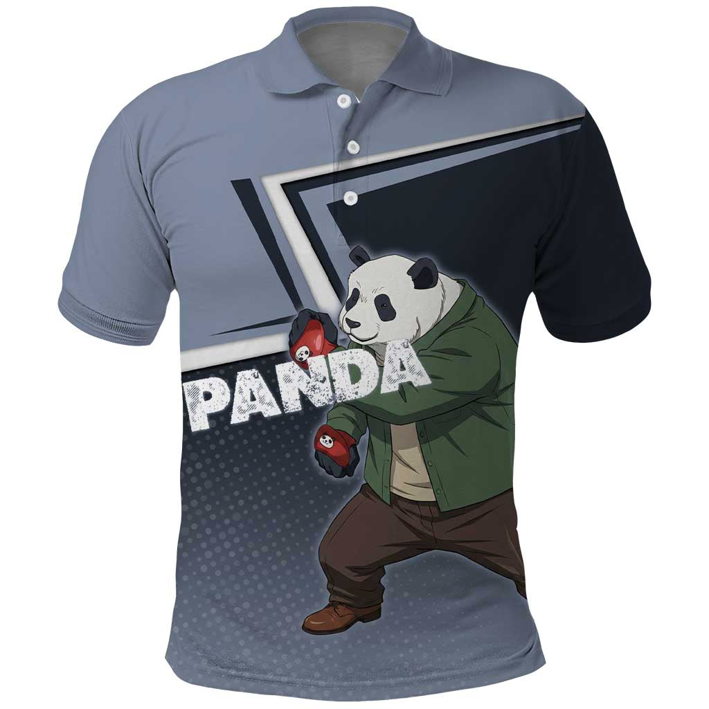 Panda Polo Shirt Urban Anime Combat Style