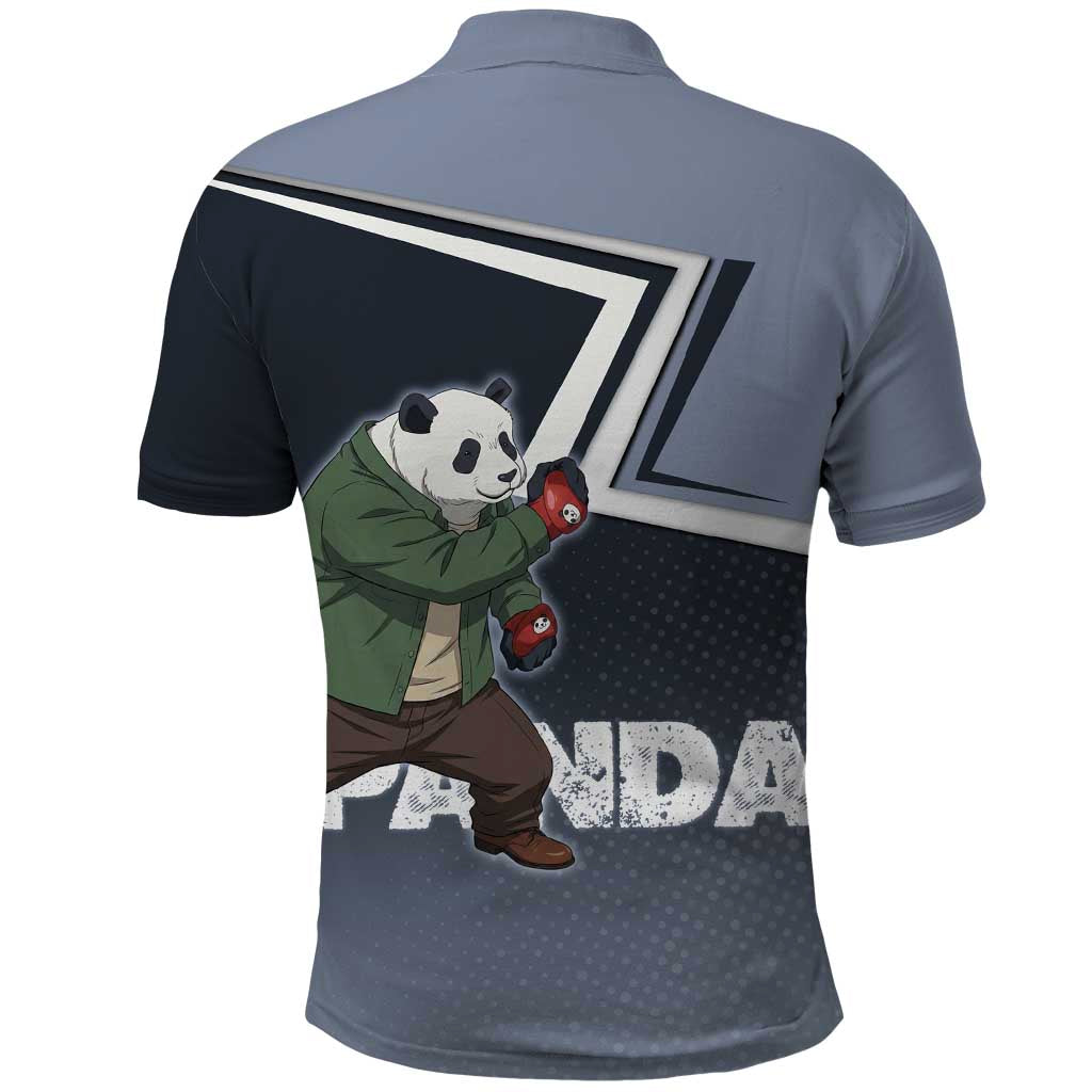 Panda Polo Shirt Urban Anime Combat Style