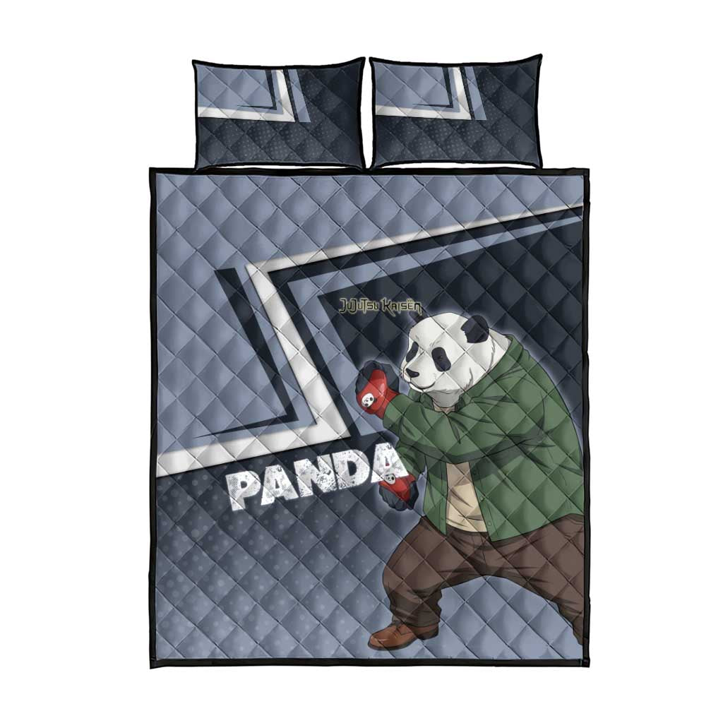 Panda Quilt Bed Set Urban Anime Combat Style
