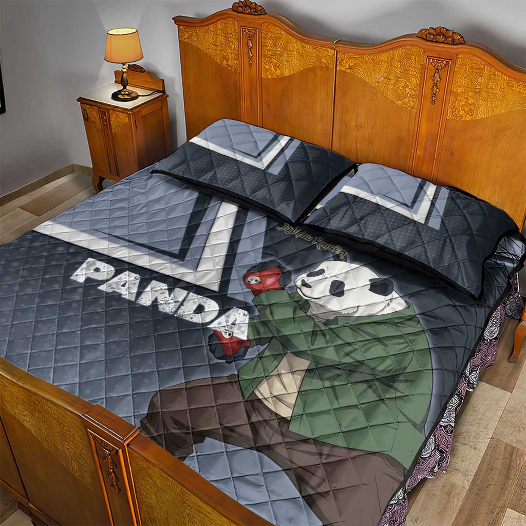 Panda Quilt Bed Set Urban Anime Combat Style