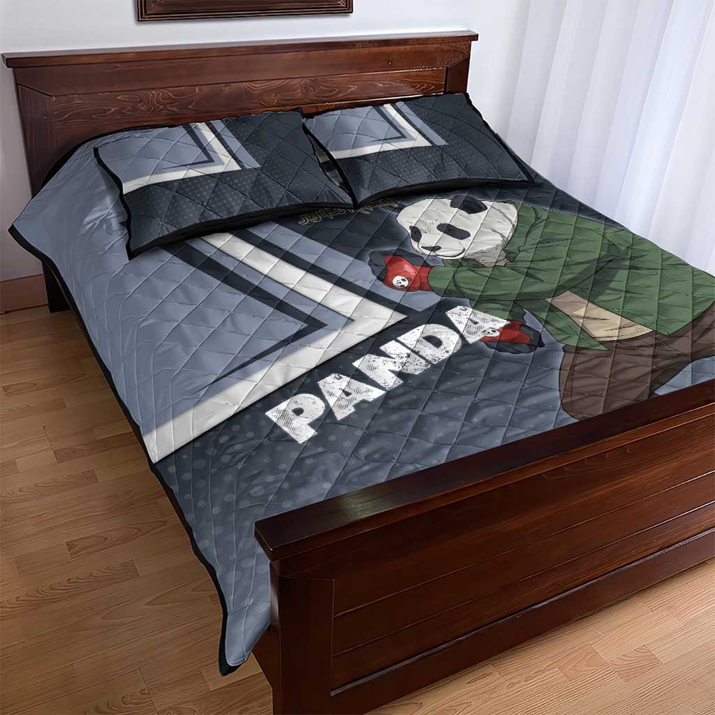 Panda Quilt Bed Set Urban Anime Combat Style