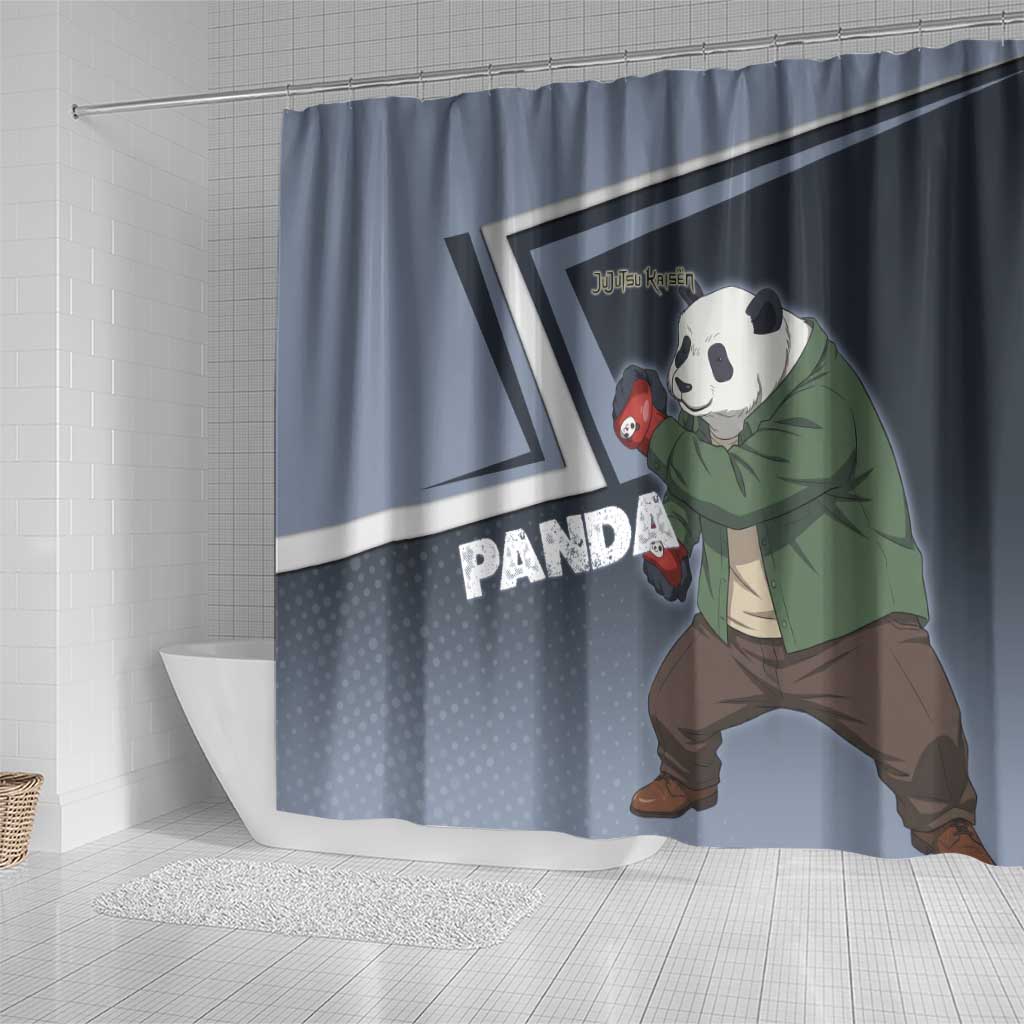 Panda Shower Curtain Urban Anime Combat Style