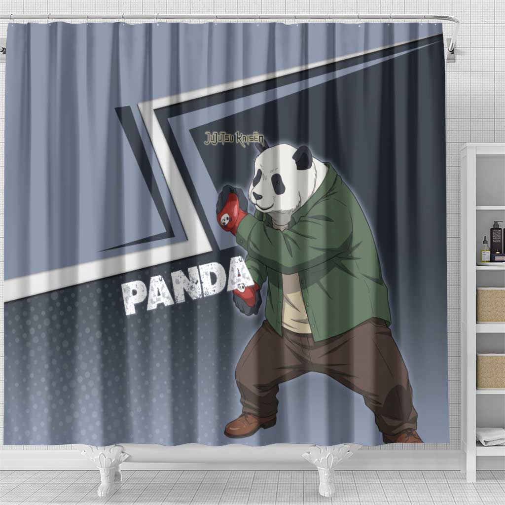 Panda Shower Curtain Urban Anime Combat Style