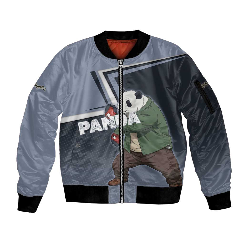 Panda Sleeve Zip Bomber Jacket Urban Anime Combat Style
