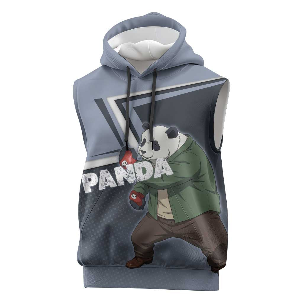 Panda Sleeveless Hoodie Urban Anime Combat Style