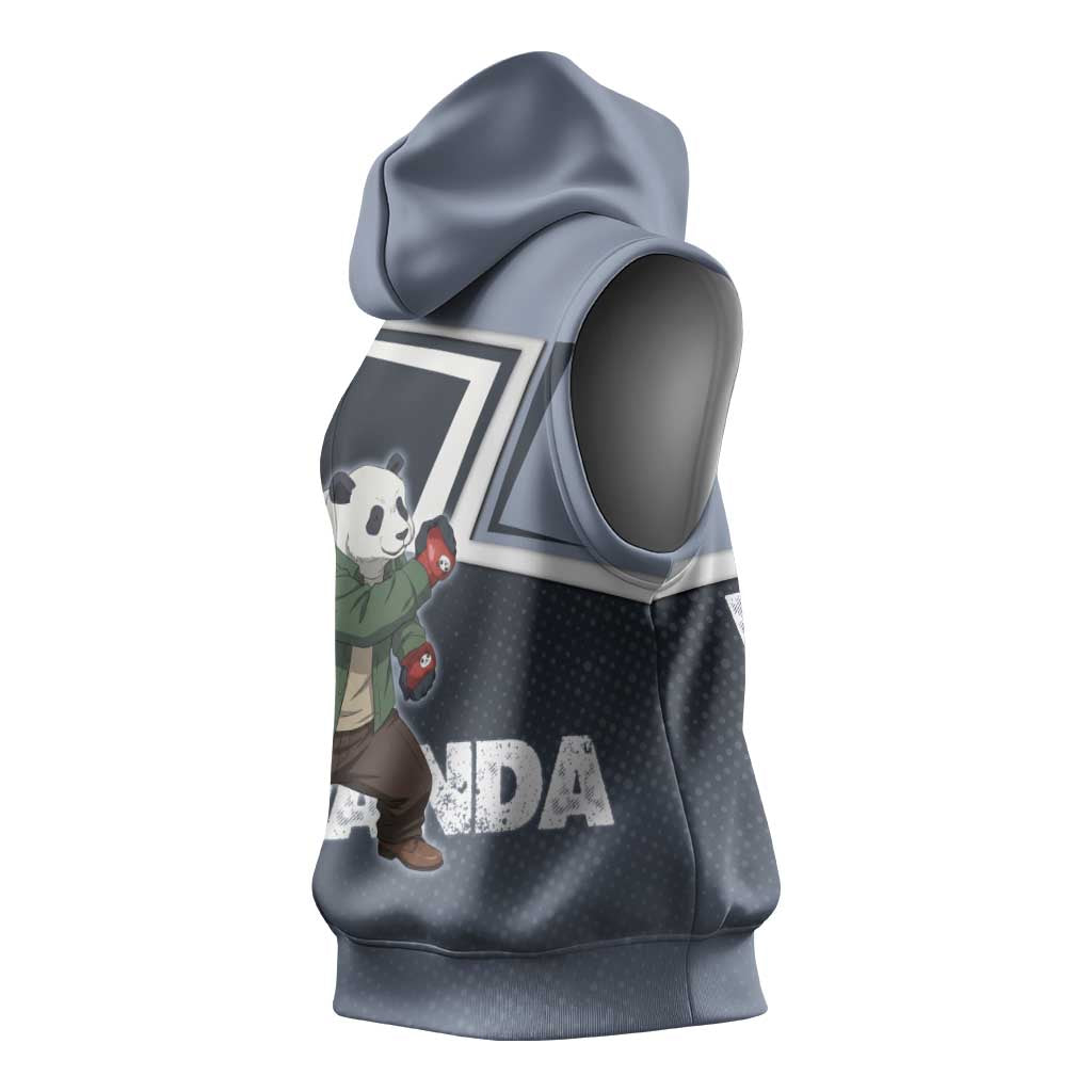 Panda Sleeveless Hoodie Urban Anime Combat Style